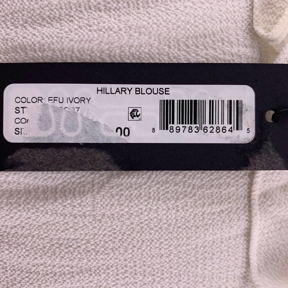**3-for-$30** Le Gali Hillary Blouse Ivory Tie Neck  XXL - Picture 11 of 11